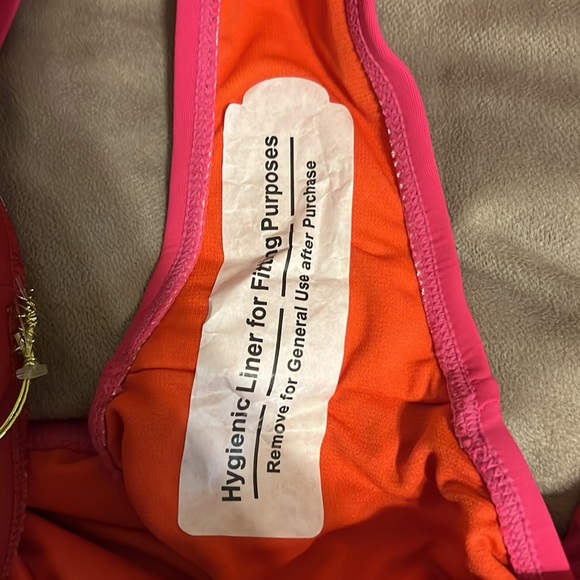 Orange and Pink bikini - Picture 3 of 4